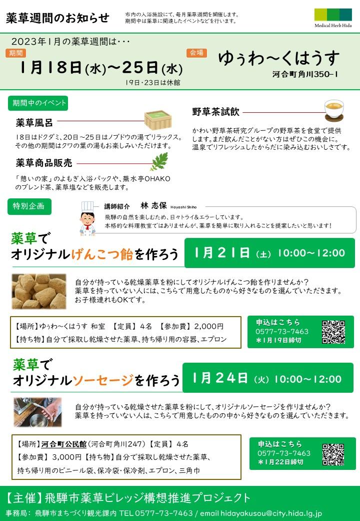 １月薬草週間チラシ
